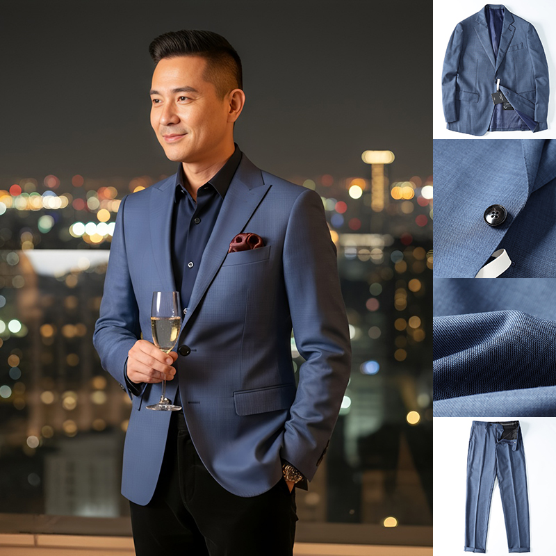 Z系殿堂级 意式150S超细全绵羊毛秋男士高端商务休闲西服套装西裤