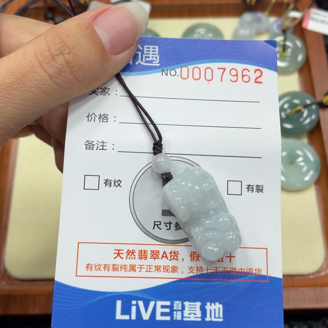 翡翠颈饰未镶嵌翡翠吊坠x 7962