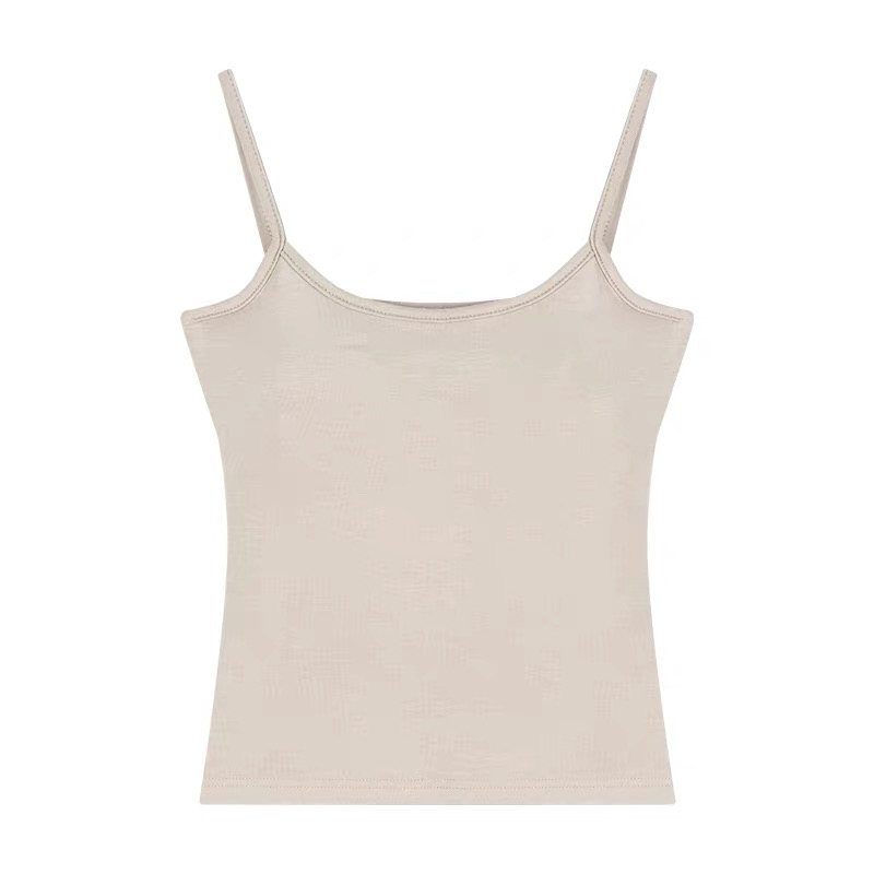 【珊珊哦】纯色简约修身显瘦针织吊带背心女夏季内搭外穿打底上衣