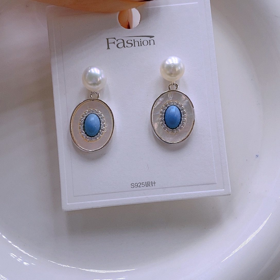 颈饰银S925镶嵌淡水珍珠