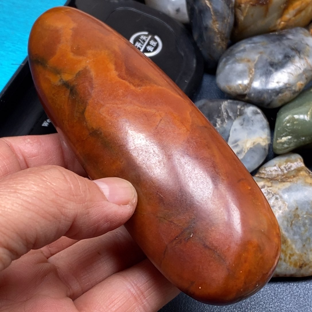 和田玉笔搁未镶嵌平*哥