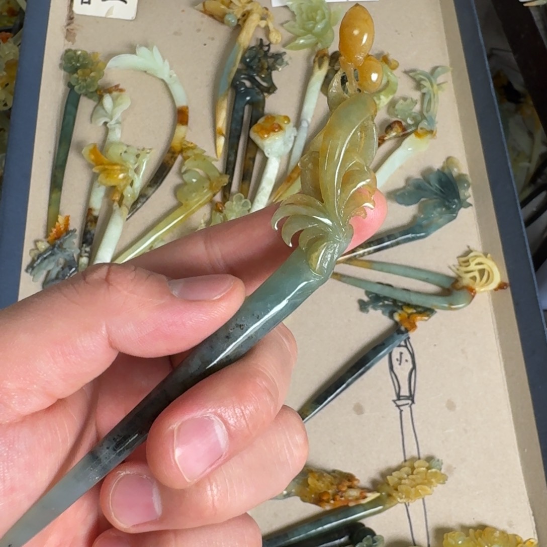 岫玉发簪未镶嵌明君玉簪贼拉好看