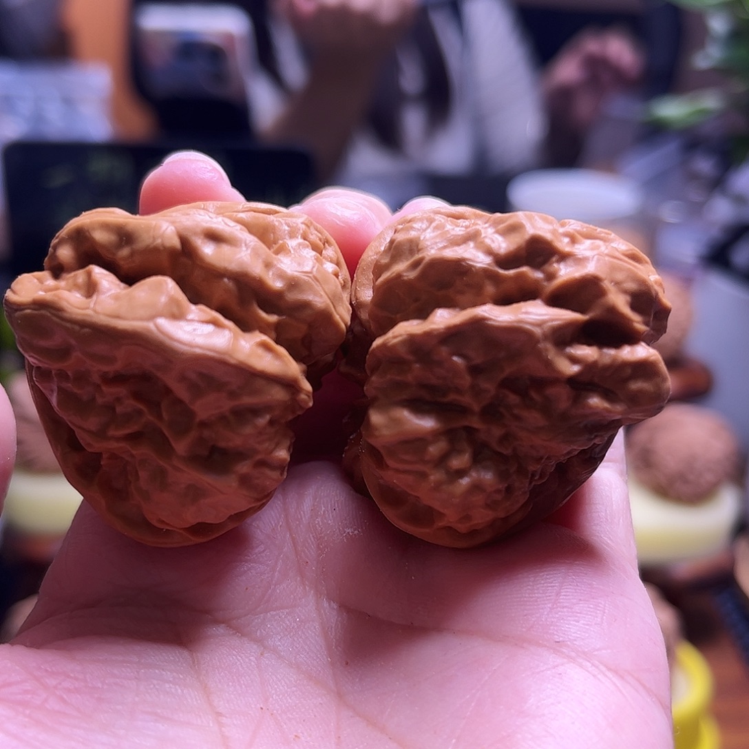 文玩核桃把件42+三角蛙80