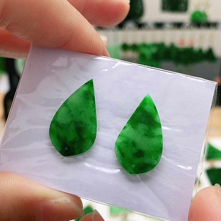 翡翠未镶嵌耳饰挂件