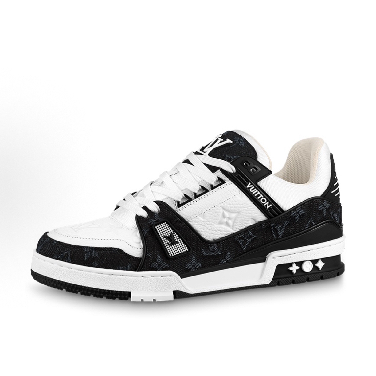 未使用 LouisVuitton/路易威登 37码/25新款/黑白牛仔trainer板鞋
