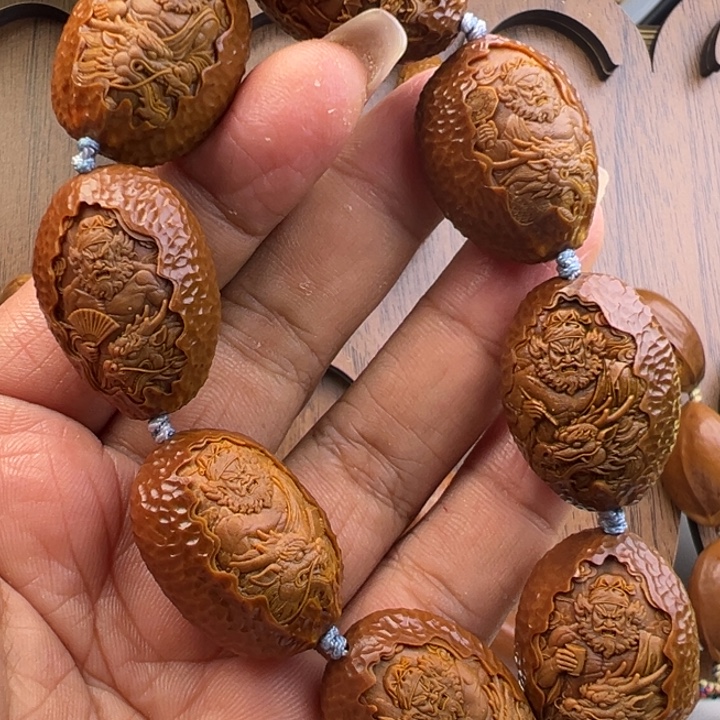 橄榄核手串/手链2.2九龙钟馗