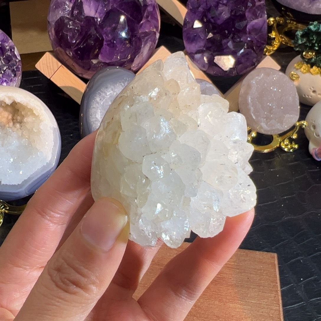 紫晶珠宝半成品未镶嵌8白水晶