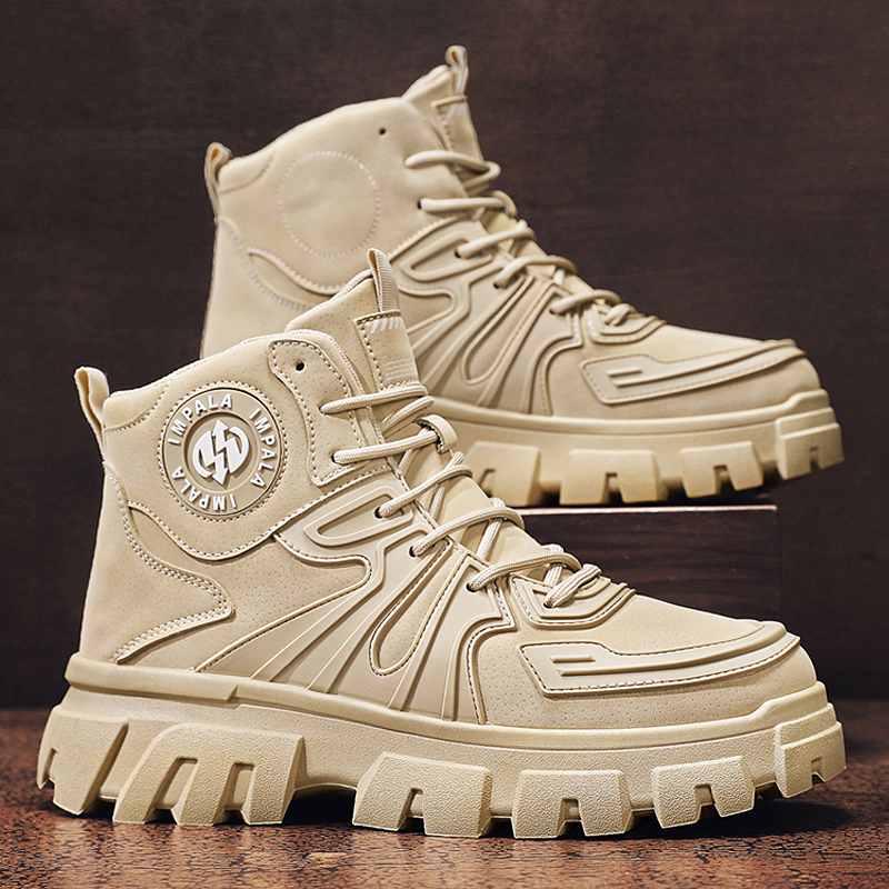 李宁联名HKTY休闲 工装马丁鞋英伦风复古中帮百搭休闲运动潮