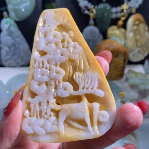 【闪购商品】颈饰未镶嵌翡翠鹿