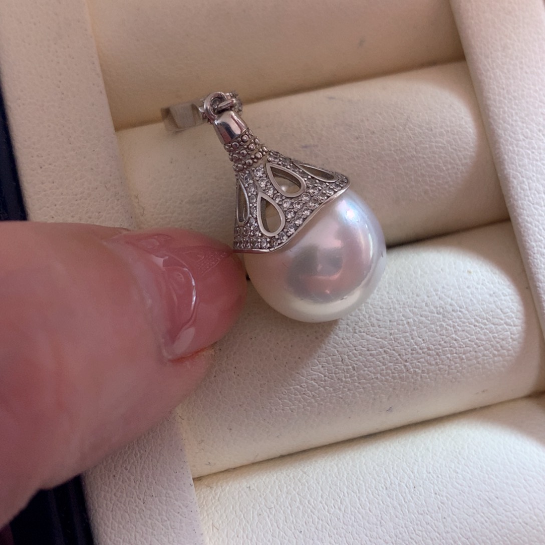 海水珍珠颈饰银S925镶嵌