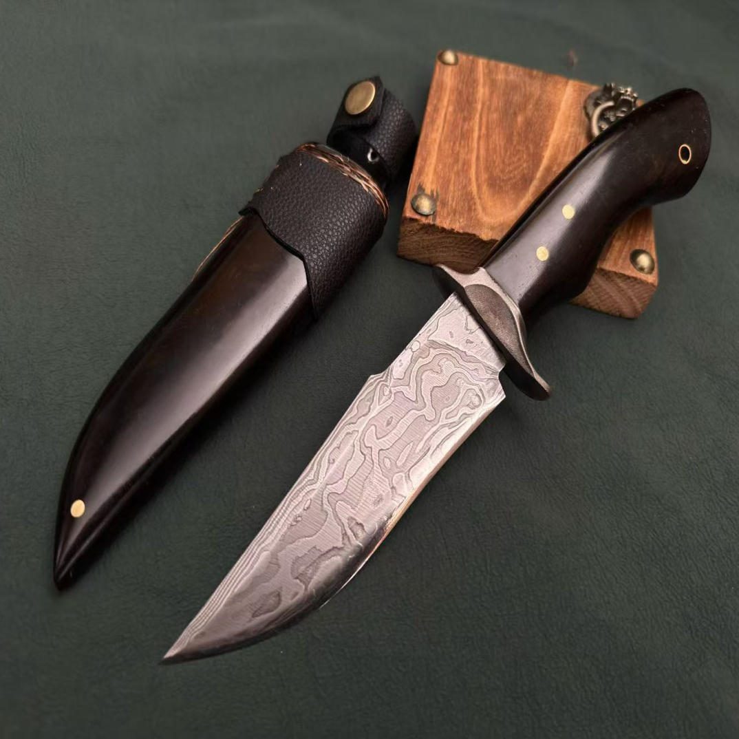 大马士革钢 博伊小刀