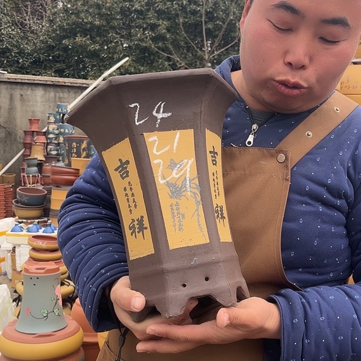 紫砂紫砂花盆盆栽