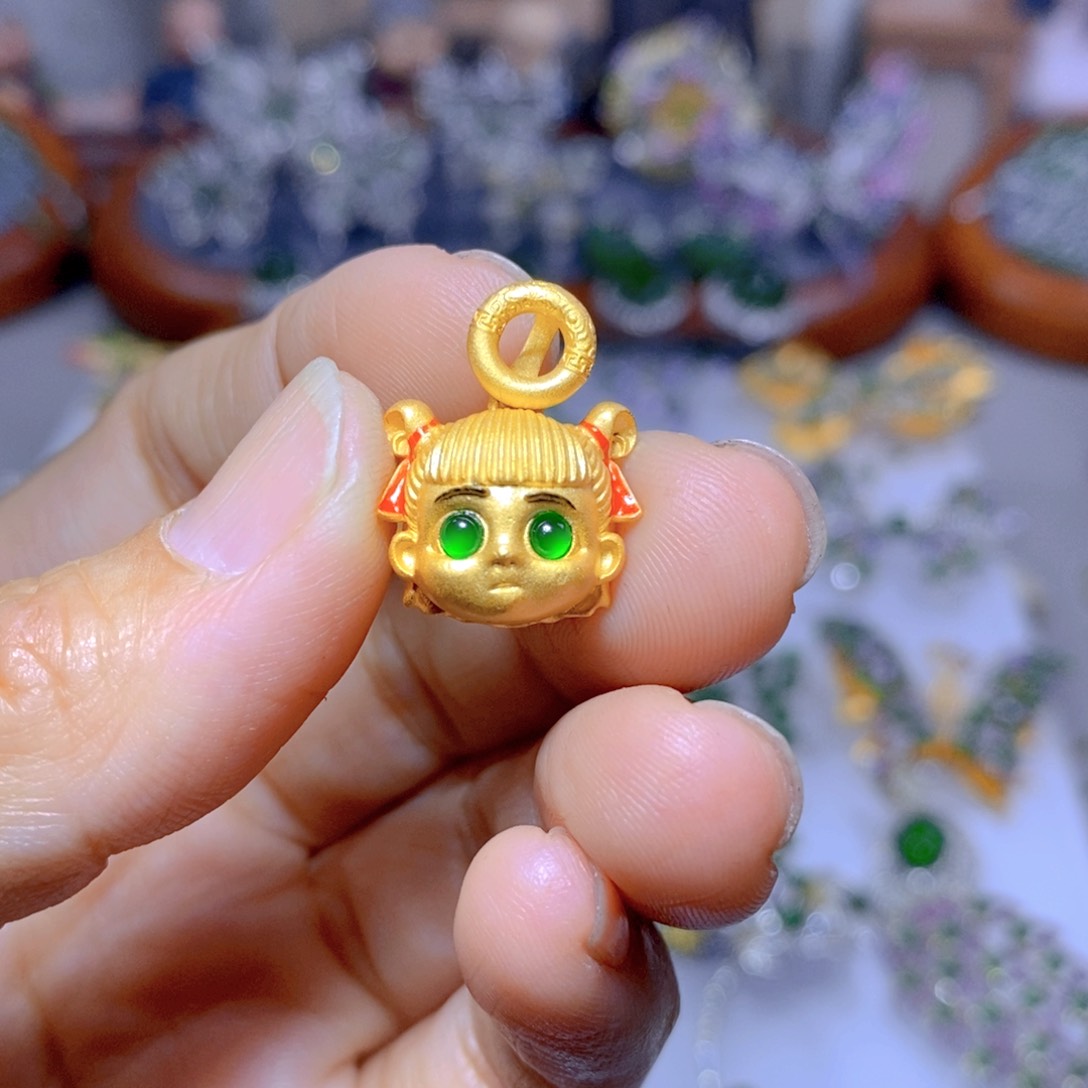 翡翠耳坠银S925镶嵌天然翡翠