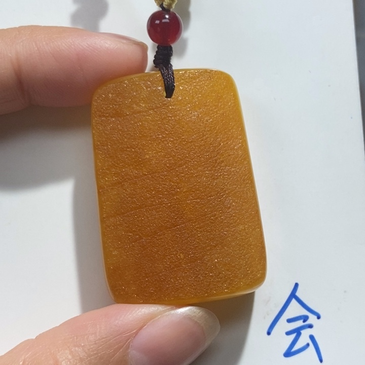 定制琥珀未镶嵌琥珀蜜蜡吊坠项链