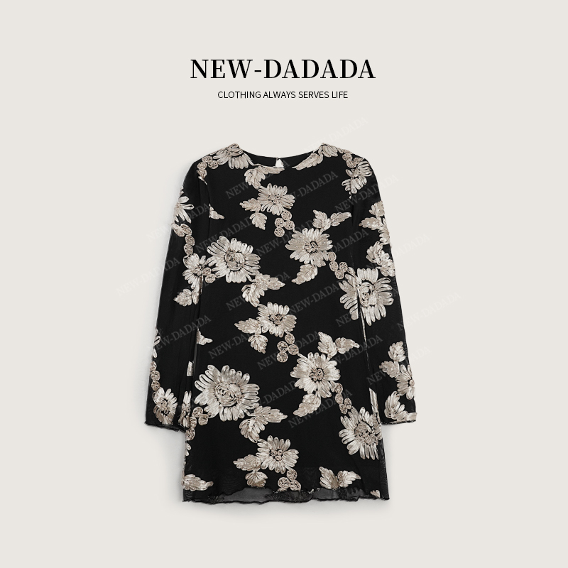 利达 NEW DADADA【小鹿乱撞】秋冬显瘦气质百搭潮流连衣裙JFZ3980