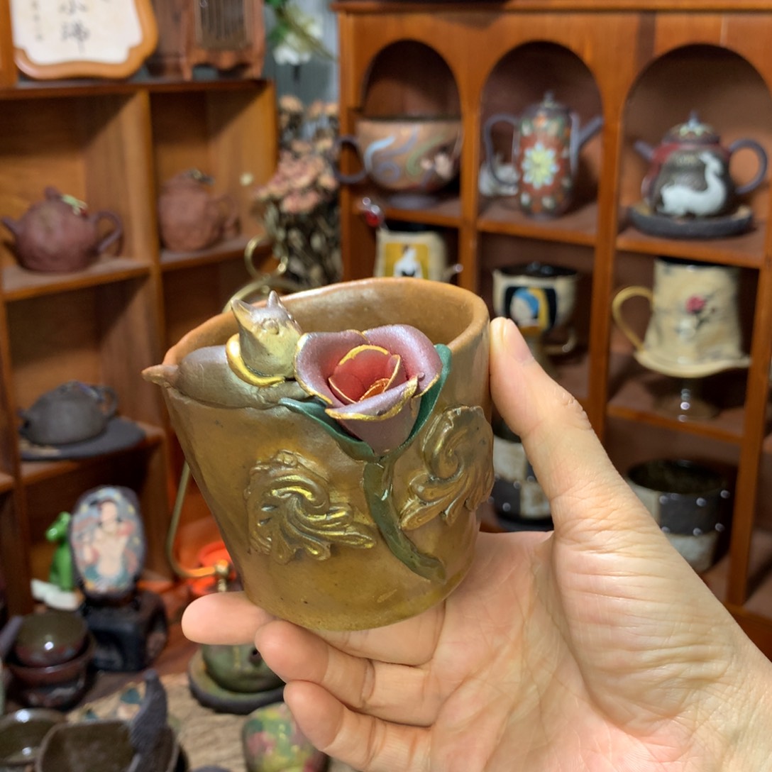 陶瓷六折·猫与玫瑰