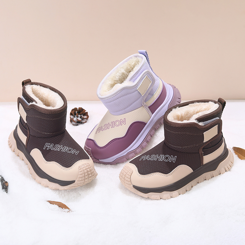儿童雪地靴女童冬季加绒加厚2026冬季新款小女孩棉靴男童防水防滑