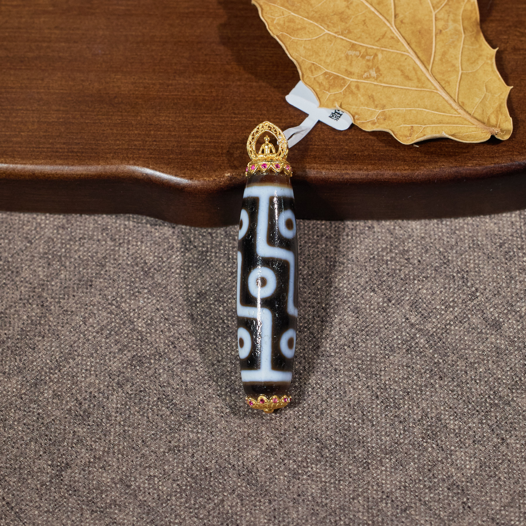 【歪歪】莲花座九眼*玛瑙珠珠吊坠E39913