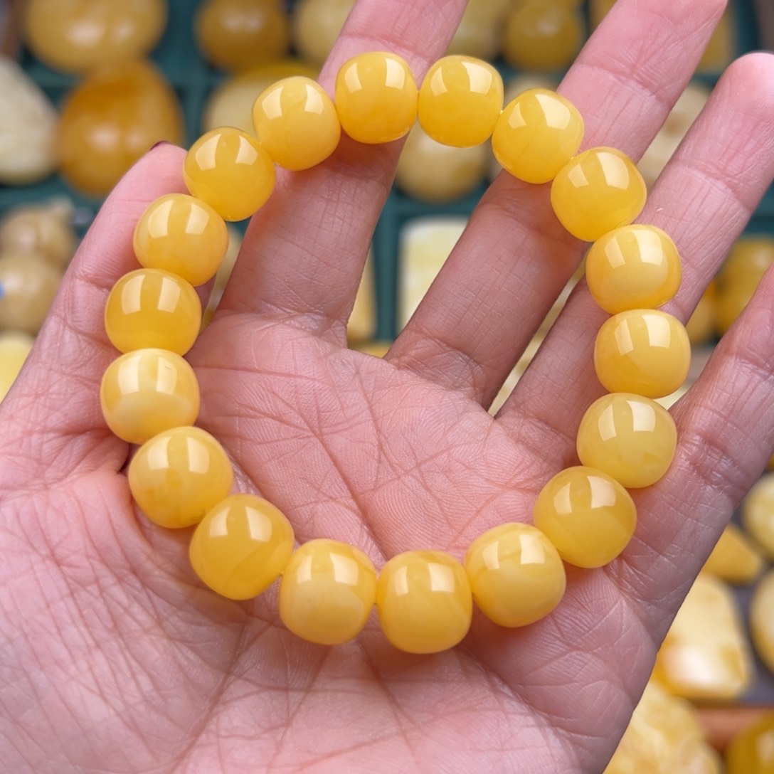 琥珀颈饰未镶嵌纯天然琥珀蜜蜡无优化