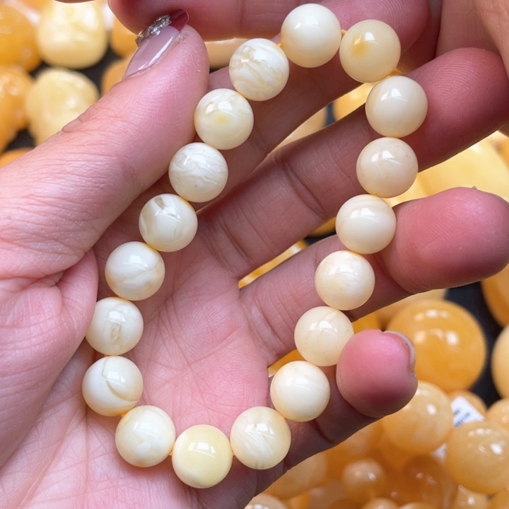 蜜蜡裸石未镶嵌蜜蜡10➕手串
