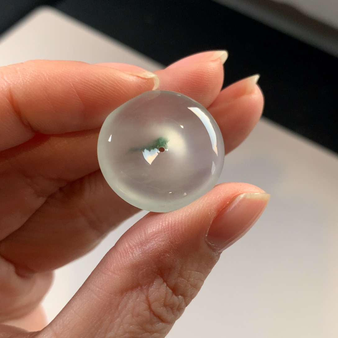 翡翠颈饰未镶嵌天然缅甸翡翠吊坠23.6-5.9