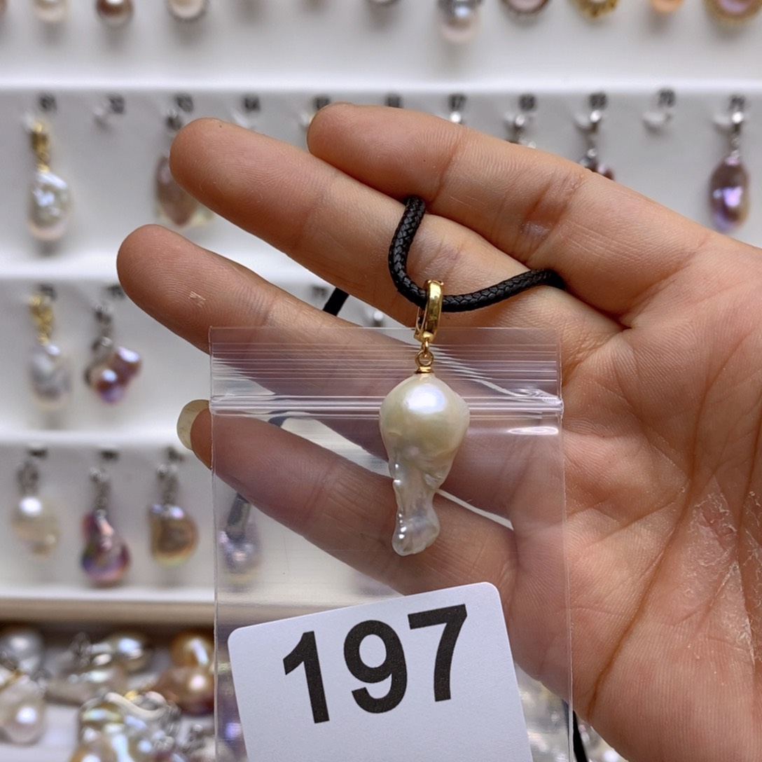 淡水珍珠颈饰银S925镶嵌197