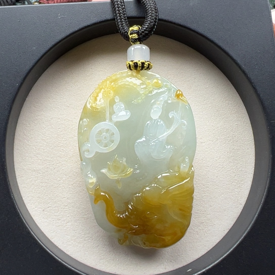 翡翠未镶嵌颈饰普贤