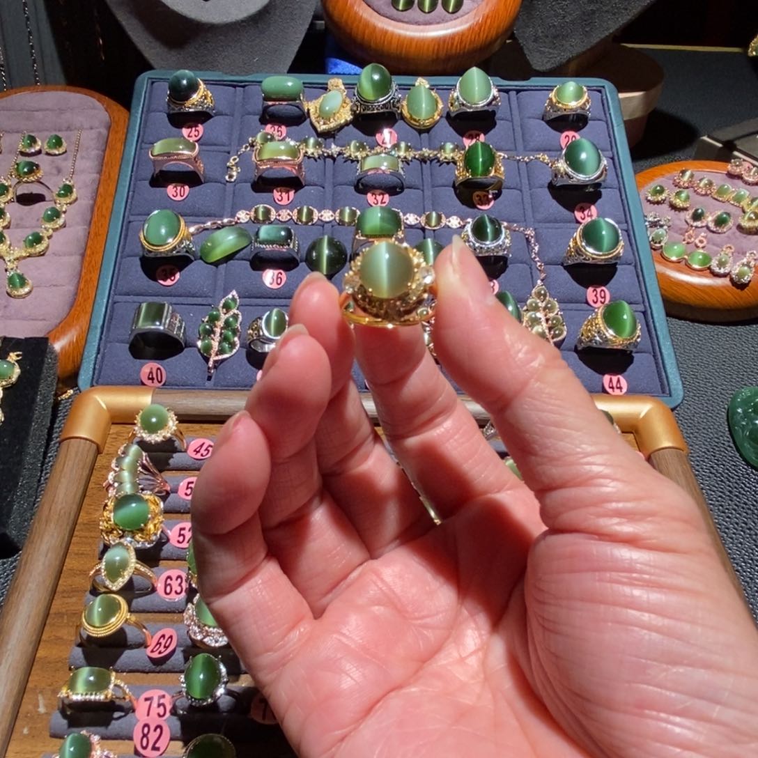 和田玉戒指银S925镶嵌