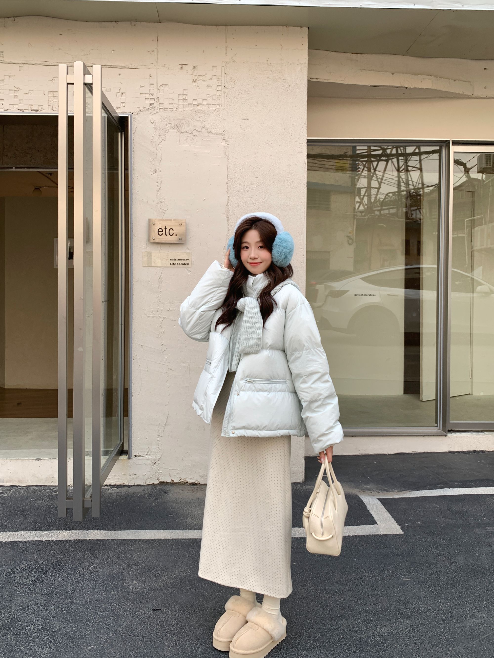 Even一雯【波点小姐】韩系高智感精致气质千金感波点直筒半身裙