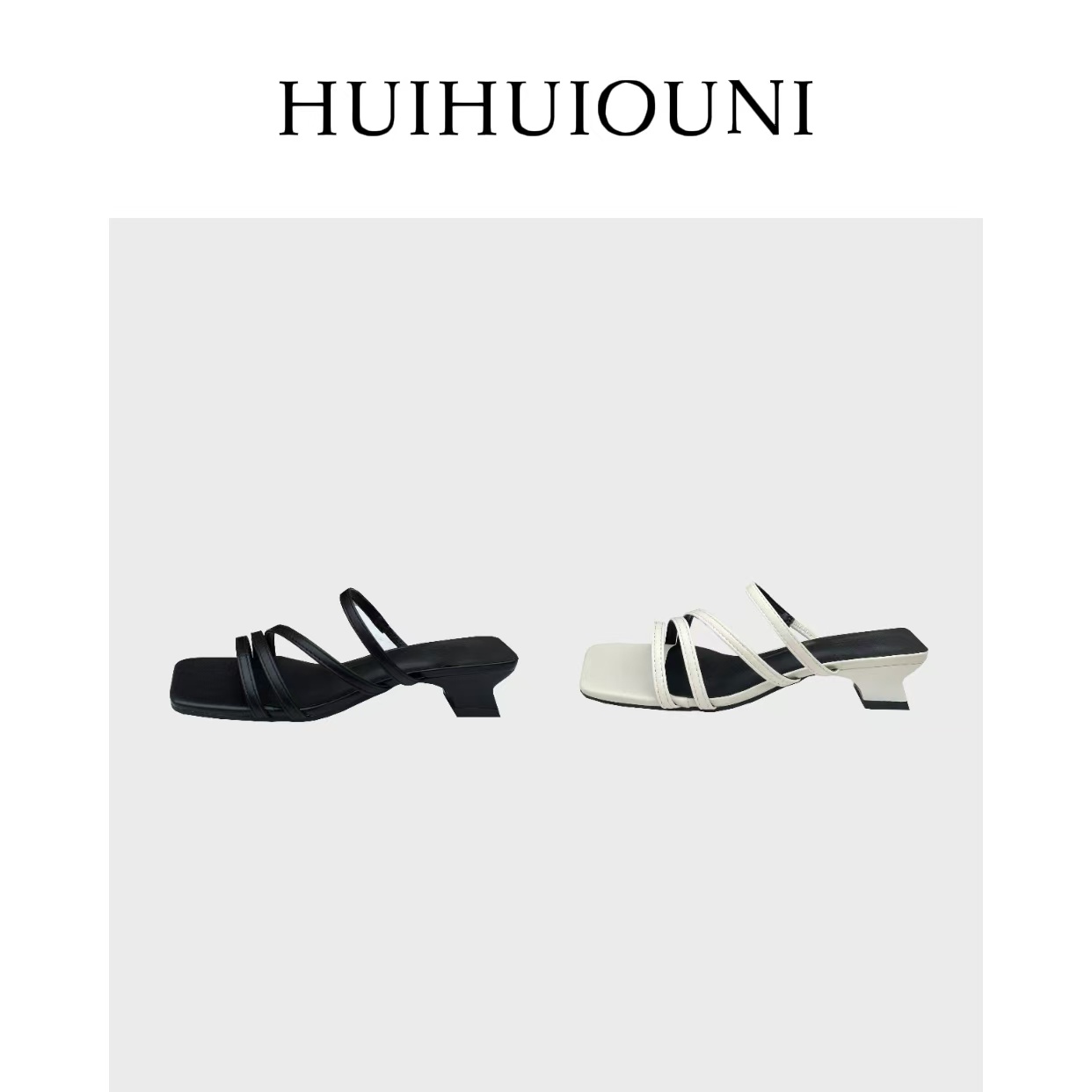 慧慧欧尼 时装凉鞋 Designer春夏新款平底中跟气质粗跟凉鞋