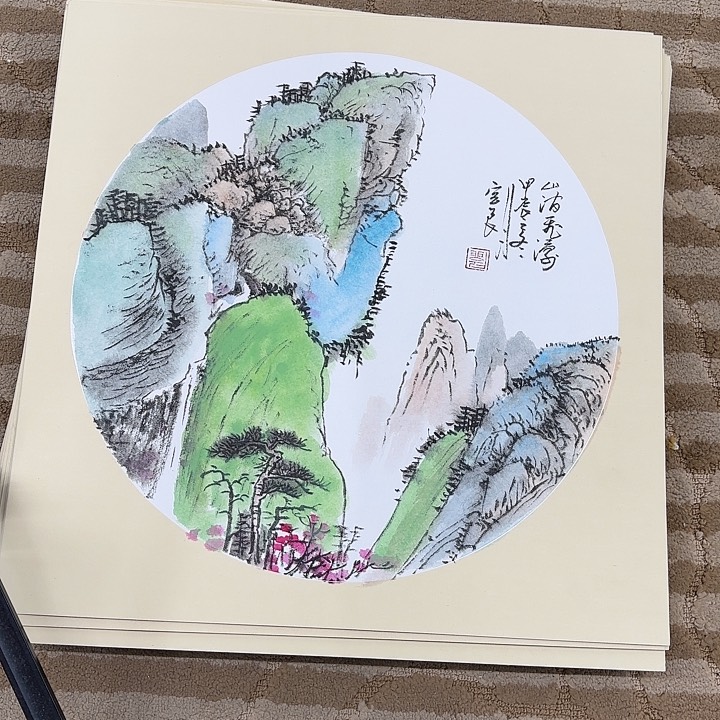 国画花鸟飞画作品50.50