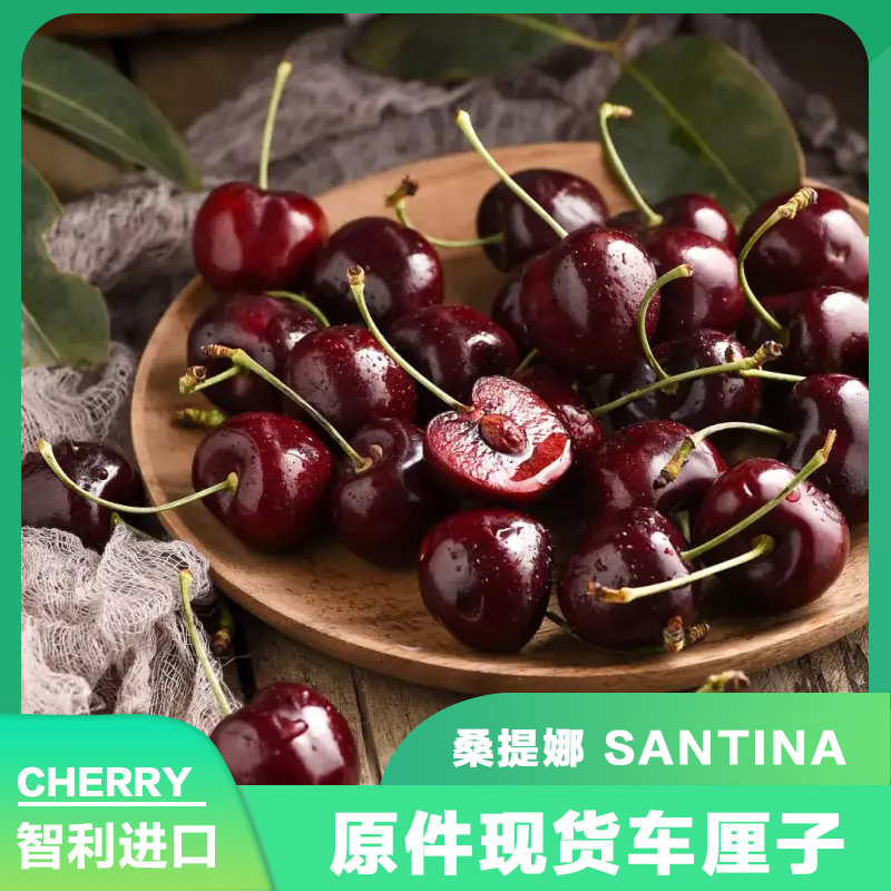 只发川渝&桑提娜2JDD黑车智利空运车厘子5斤原件内附果径卡