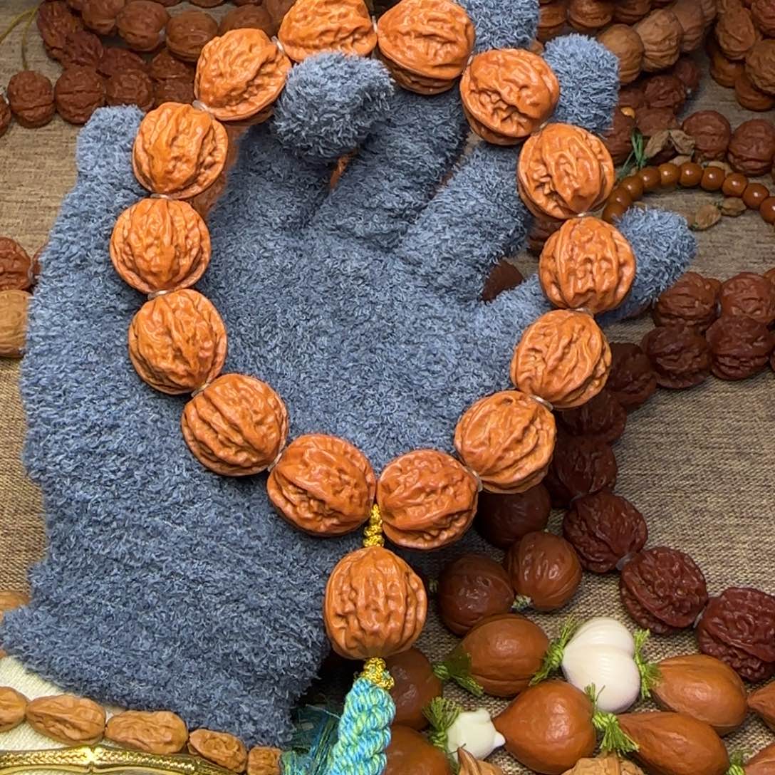 吊坠文玩核桃八棱龙脊纹手持21.22.5.21