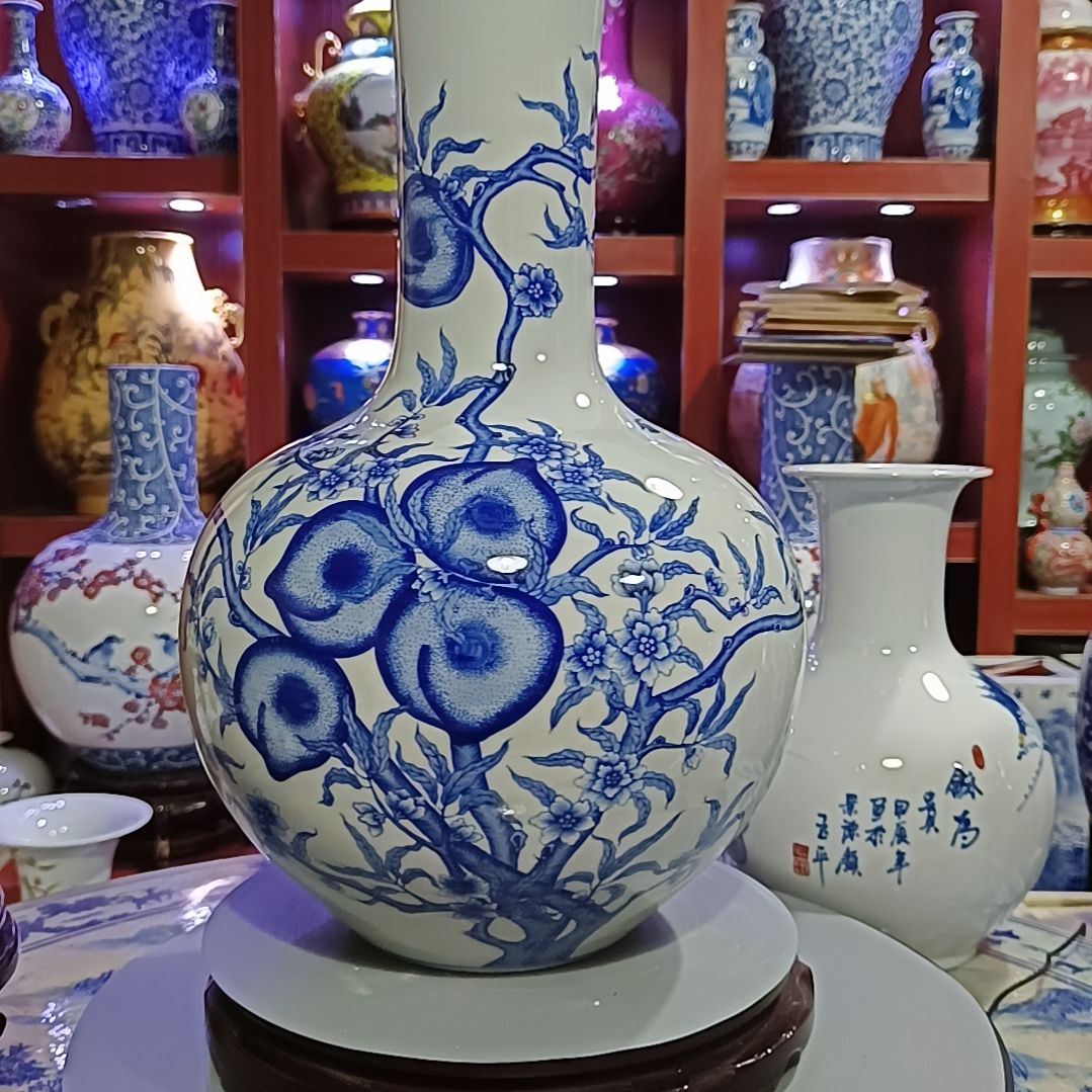 景德镇手绘陶瓷花瓶简****3