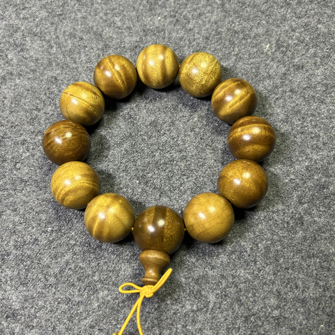 枯木老料 满水波纹 男女文玩佛珠念珠