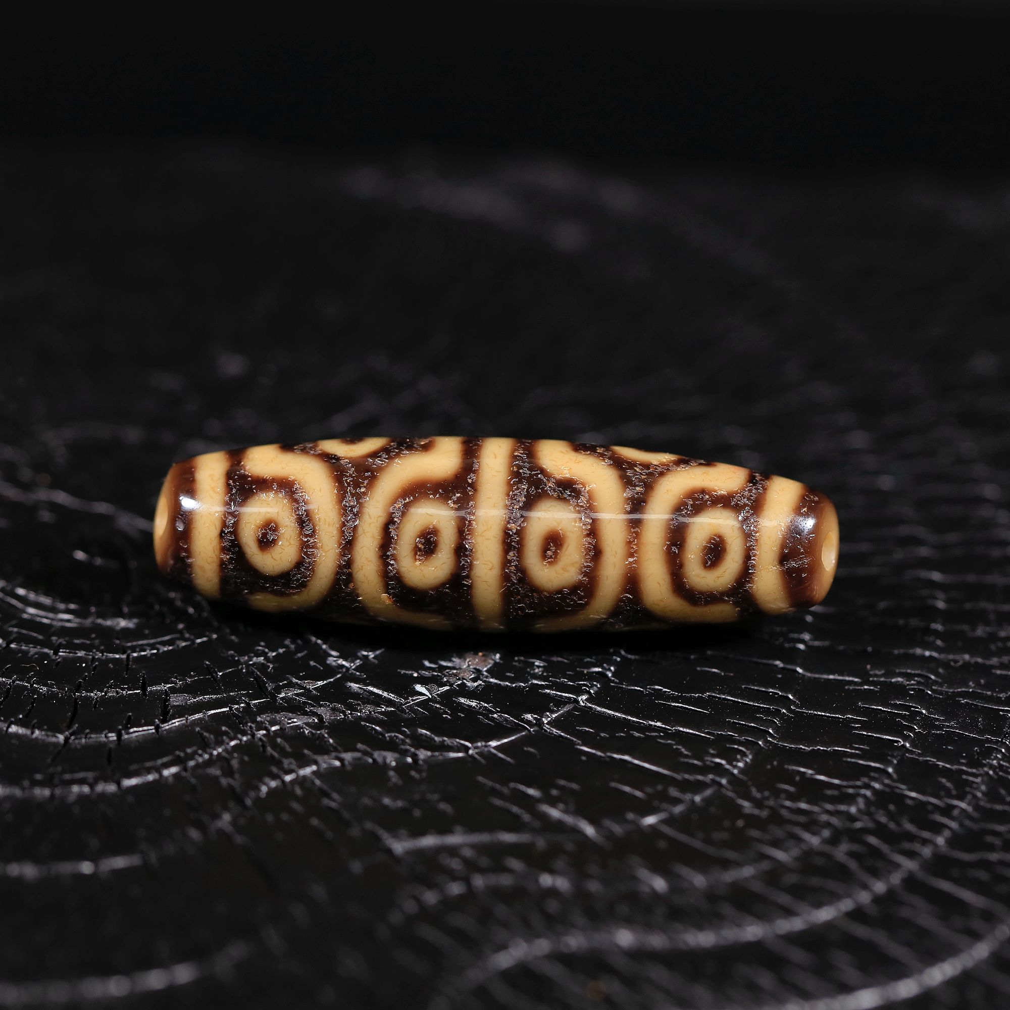 甜珠阁【老冯黑金】金刚十二眼老冯黑金纯手工复古藏风天珠男女同款