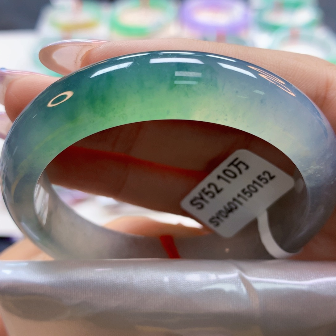 翡翠手镯未镶嵌52正（莫莫26）23号