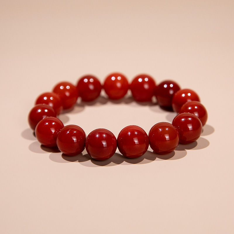 "上海沉香国际"红玛瑙手串14mm-QFFL023-清风