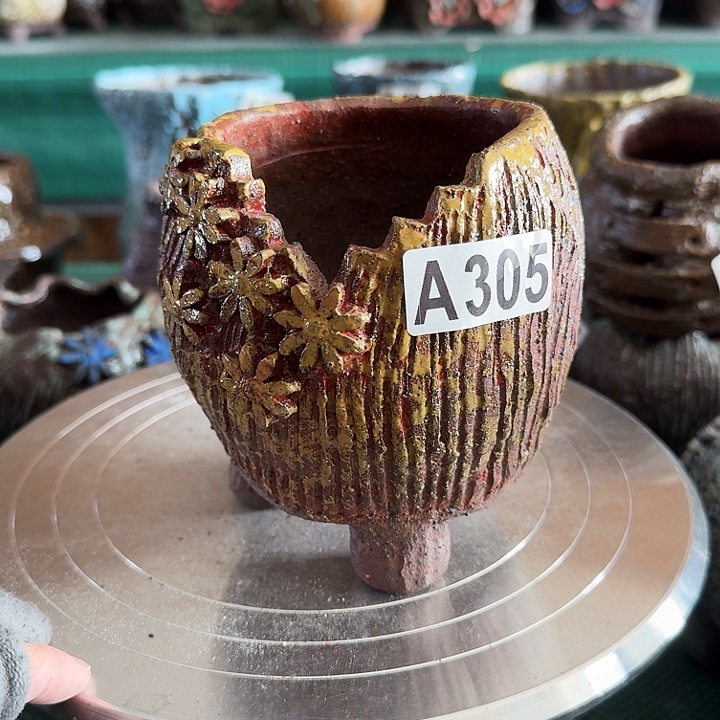 内口7高11粗陶手工