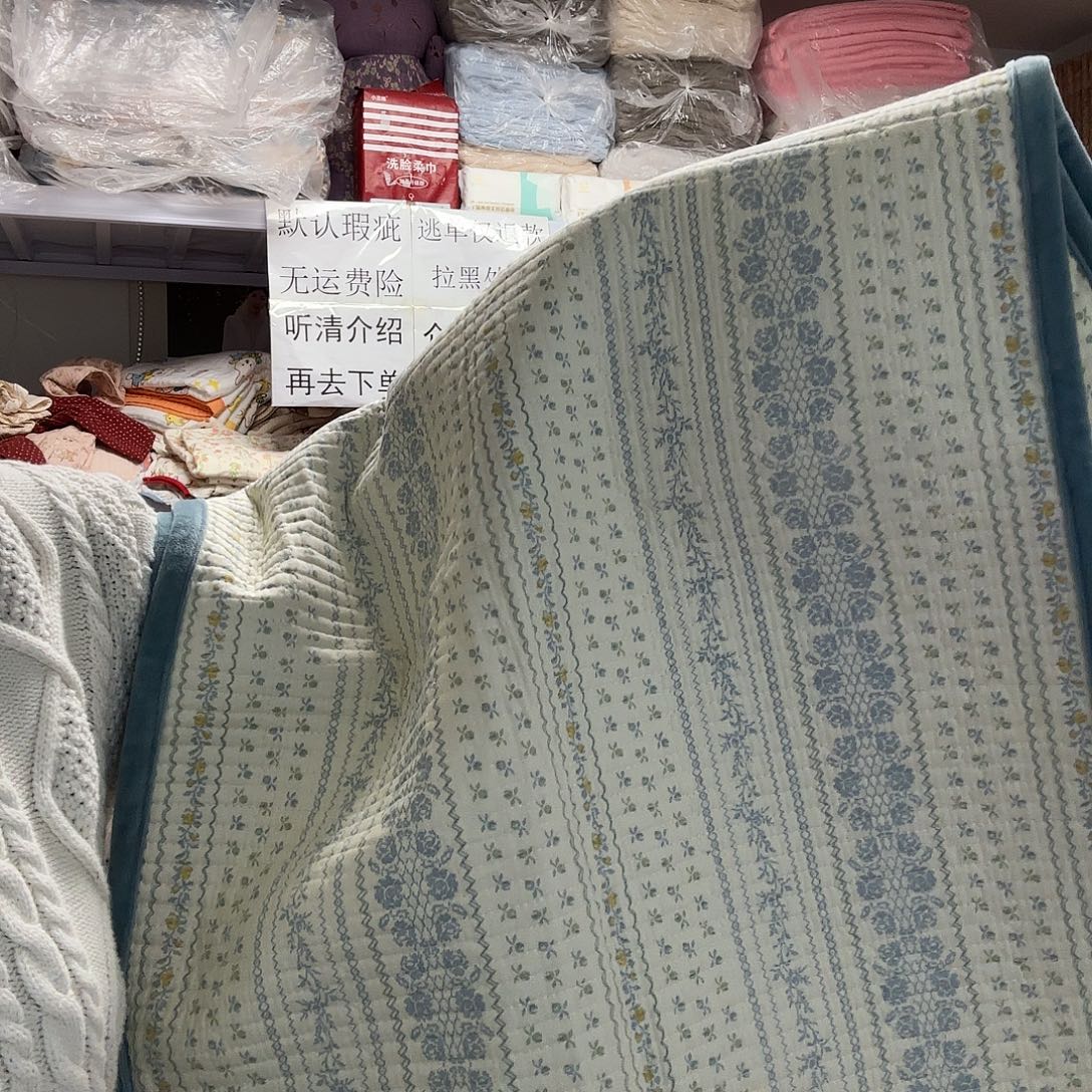 棉蓝色青花瓷一对枕套