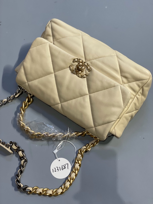 95新 Chanel/香奈儿 夏七中古/白金19bag/单肩包1231687