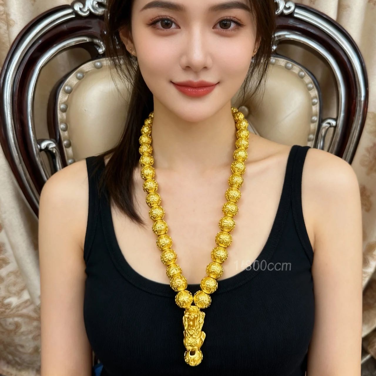 合金项链 合金项链 KS360Nurluk  狮子头皮球项链长度60