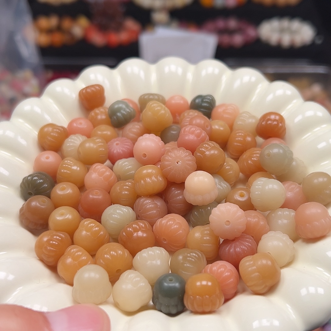 菩提根/象牙果手串马卡龙松果100颗