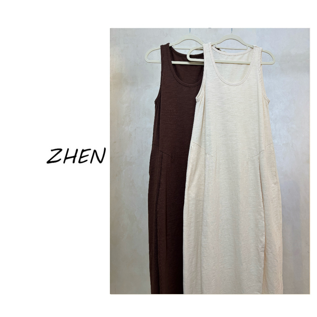 【ZHEN】25K00799 2025新款时尚气质修身显瘦小众设计连衣裙女