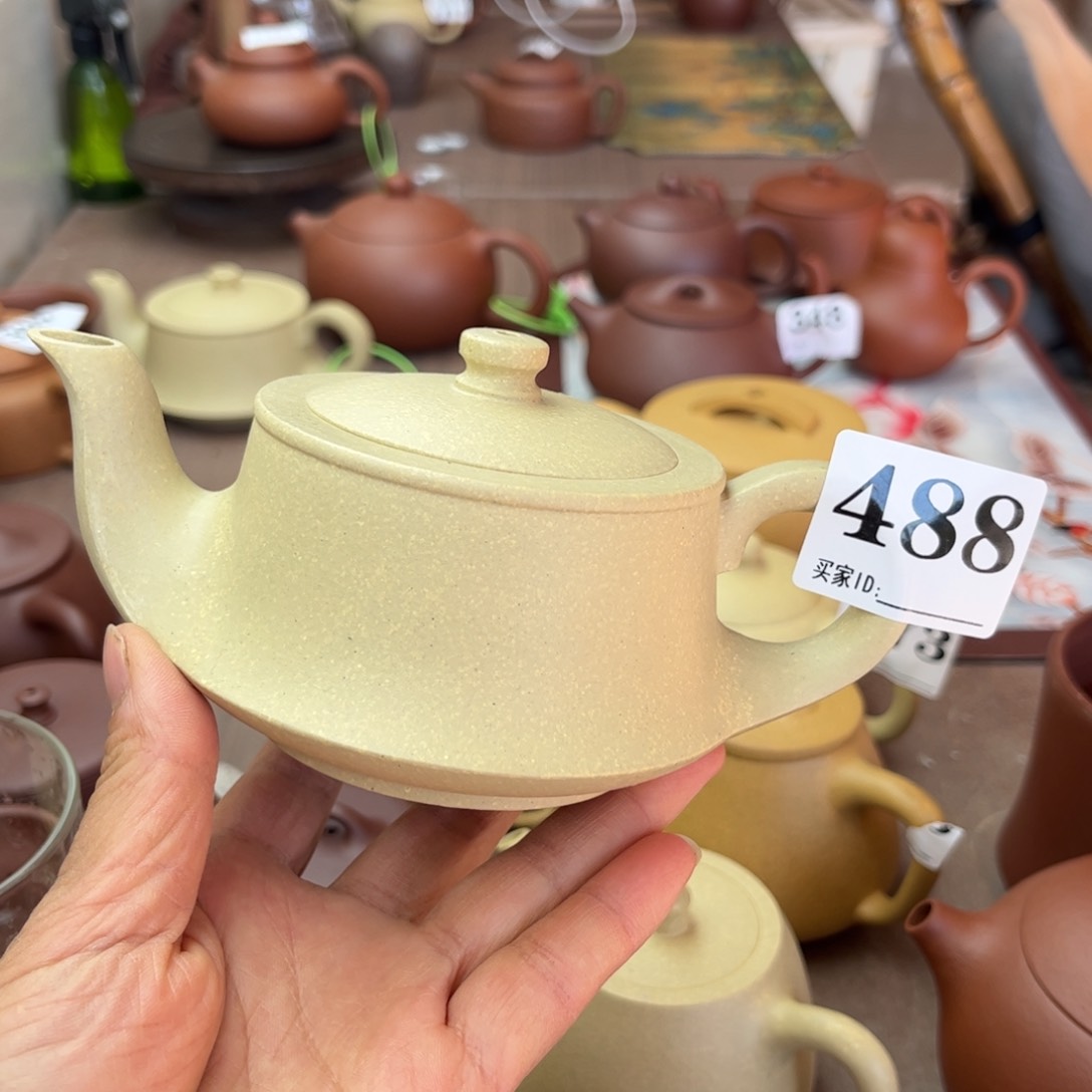 紫砂茶壶本绿瑕疵240cc