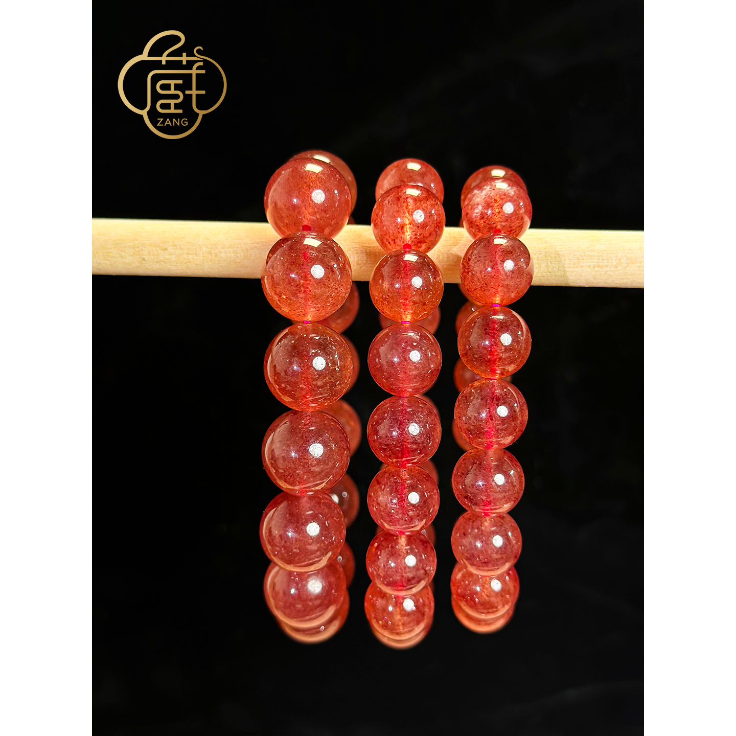 天然辰砂阿藏珠宝天然鸽血红辰砂草莓晶手串多样性发其一JZSL0014