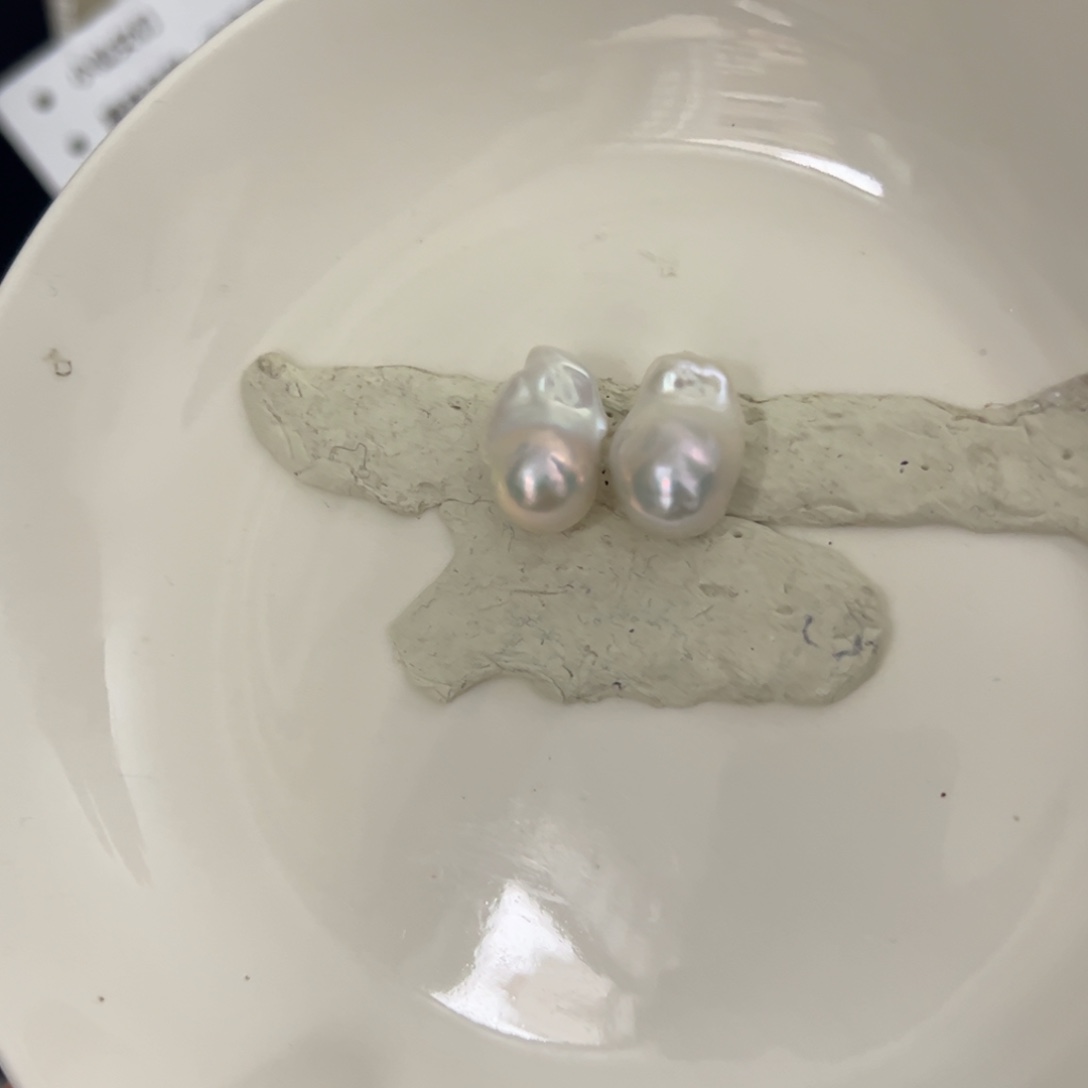 淡水珍珠耳饰银S925镶嵌