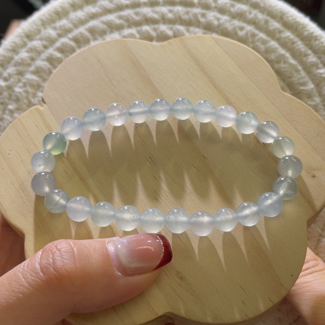 翡翠散珠天然缅a冰珠串