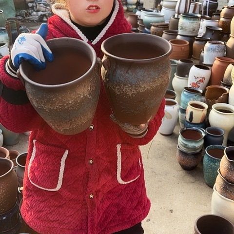 口18高21瑕疵盆子 