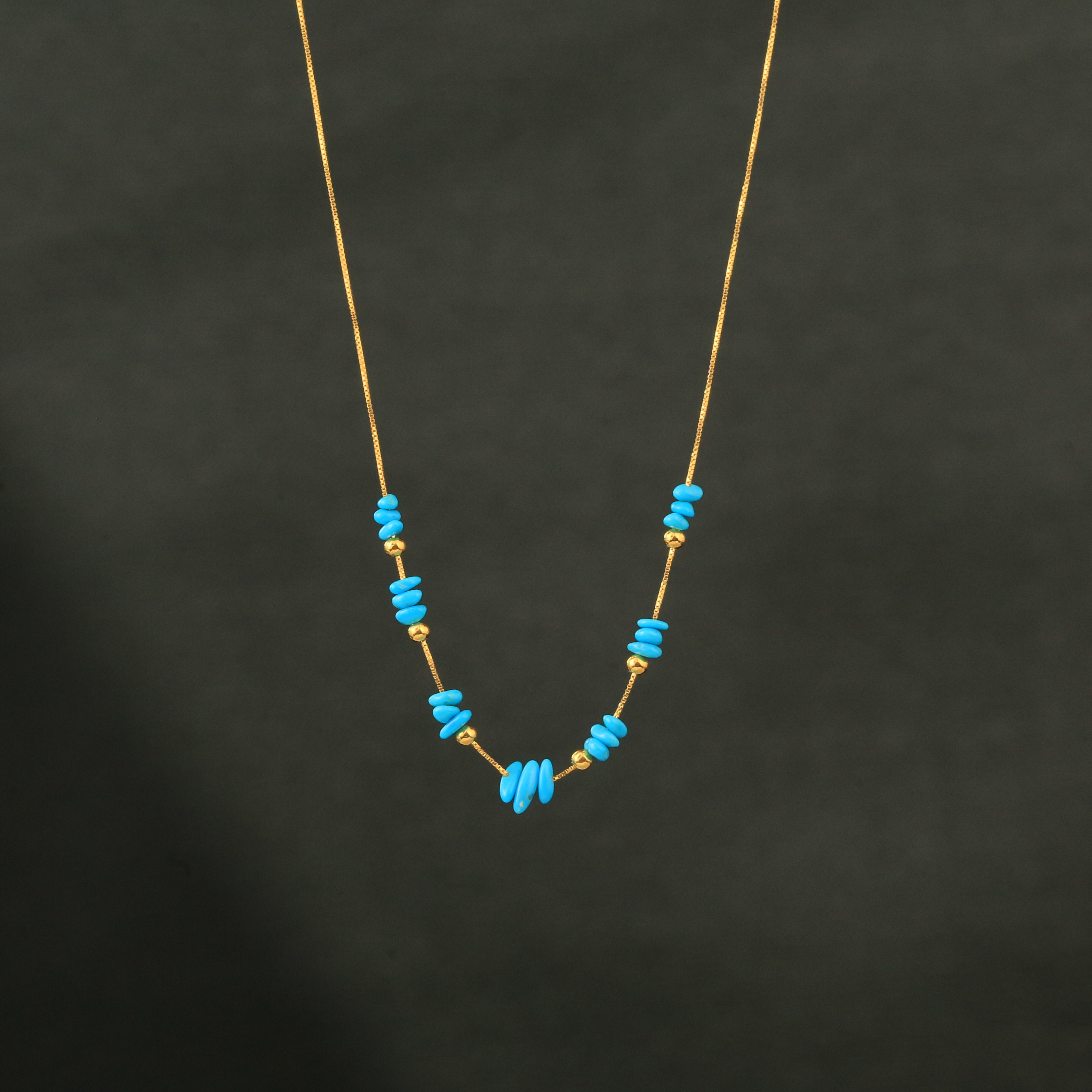 【珠宝嘉年华】安曼博绿松石美松随形项链3mm  XZ1133BZ